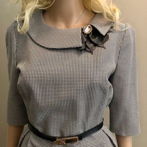 European Dress Size 42 US 6-8 Midi 3/4 sleeves